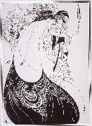 Aubrey Beardsley The Peacock Sirt oil on canvas